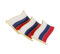 BESPORTBLE 3PCS Russian Flag Metal Badge Pins Patriotic Brooches with Waving Design for School Events Team Activities and Social Gatherings