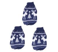BESPORTBLE 3pcs Santa Dog Outfit Christmas Holiday Party Wear Festive Pet Sweater for Puppies (l)