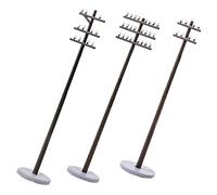 BESPORTBLE 3pcs Scale DIY Telegraph Poles for Model Train Sand Table Scene Accessories Microlandscape Decor for Railway Layouts and Miniature Architecture