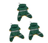 BESPORTBLE 3pcs Small Dog Rainwear Whippet Raincoat Dog Rain Hoodie Pet Rain Slicker Breathable Material Fashion Unique Style