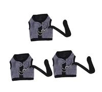 BESPORTBLE 3pcs Small Pet Vest Style Harnesses for Guinea Pigs and Squirrels Breathable Mesh Traction Strap for Comfortable Walking Cute Design Easy to Use