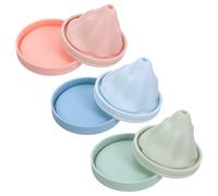 BESPORTBLE 3Pcs Snow Mountain Shape Silicone Ice Cube Molds Set, Non-Toxic Food Grade Silicone, Assorted Blue Green Pink, Novelty Ice Molds for Kitchen and Party Use