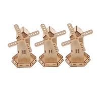 BESPORTBLE 3pcs Solar Powered Windmill Model Kit for Stem Education DIY Solar for Elementary Students Science Projects Learning Tool