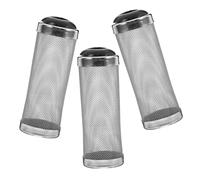 BESPORTBLE 3pcs Stainless Steel Filter Mesh Cover Mesh Shrimp Tube Guard Fish Tank Filter Stainless Steel Black
