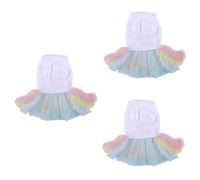 BESPORTBLE 3pcs Summer Pet Clothing Dog Dress Puppy Skirt Cotton Material Stretchy for Outdoor Activities
