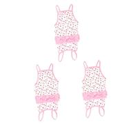 BESPORTBLE 3pcs Summer Pet Clothing Dog Skirt Pink Dog Dress Pet Brace Skirt Comfortable Clothes for