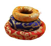 BESPORTBLE 3pcs Tibetan Cotton Meditation Sound Bowl Mat Cushion Set with Ø8cm, Ø10cm, Ø12cm Pads for Singing Bowl Practice and Relaxation Random Color