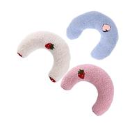 BESPORTBLE 3pcs U Shaped Cat Calming Pillow Ergonomic Neck for Rest Sleep Soft Pet for Home Travel Outdoor Adventures Cozy Cat Pillows White