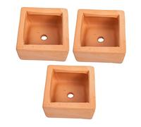 BESPORTBLE 3pcs Unique Red Pottery Flower Pots for Decoration Sturdy Design for and Flowers