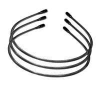 BESPORTBLE 3Pcs Unisex Wave-shaped Hairbands Black Anti-slip Invisible Headwear Iron Wire Hair Accessories for Sports Exercise Face Washing