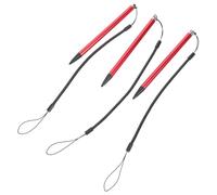 BESPORTBLE 3PCS Universal Stylus Pens for Touch Screens with Anti-Slip Grip, Capacitive and Resistive Touchscreen Stylus with Red Spring Coiled Tether, Compatible for Tablets, Phones, and POS