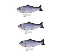 BESPORTBLE 3pcs Usb Rechargeable Electric Jumping Fish Toy for Cat Interactive Indoor Cat Toys Pet Teaser Swimming Fish Bath Mental