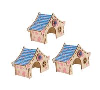 BESPORTBLE 3pcs Villa Models for Hamsters Multifunctional Exercise Hideout Toys Hamster Nests for Playing Sleeping and Relaxing for Pets Fun Mental Health