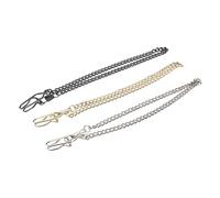 BESPORTBLE 3pcs Vintage Iron Pocket Watch Chain Set for Men, Multi-use Decorative Chains with Easy-to-use Design, Suitable for Jeans and Vest in Casual Dressing and Collecting