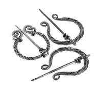 BESPORTBLE 3pcs Vintage Viking Brooch Set Medieval Shawl Pins for Scarves Cloaks and Capes Classic Renaissance Style Metal Craftsmanship for Historical and Cultural Aesthetics Enthusiasts