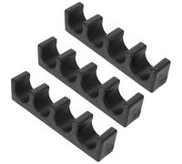 BESPORTBLE 3pcs Wall Mounted Pool Cue Holder with 4-Slot Flat Surface Rack, Self-Adhesive Billiard Cue Stand for Home Game Rooms and Bars, Snooker and Pool Stick Organizer