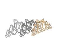 BESPORTBLE 3pcs Wavy Metal Gripper Wave Hair Claw Clip Irregular Design Large Non-slip Function for Wedding Looks and Everyday Styling Metal Material French Style Jaw Clips for Ladies Thick