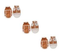 BESPORTBLE 3pcs Wet Coat for Dogs Waterproof Suede Fabric Dog Raincoat Puppy Coats England Style Pet Jacket Size s