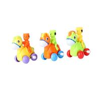 BESPORTBLE 3Pcs Wind-up Cartoon Knight Horse Car for Cars with Moving Head and Tail Educational for Hand-eye Coordination and Imaginative Play Color Random Random Color