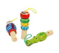 BESPORTBLE 3pcs Wooden Animal Whistles Educational Musical Toys for Safe and Non-toxic for Fun Learning Experiences and Imaginative Play