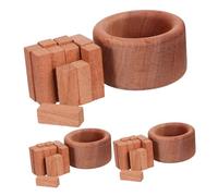 BESPORTBLE 3pcs Wooden Essential Oil Diffuser Compact Natural Scent Spreader for Home Office Bedroom Yoga Travel Spaces Reusable No Electricity Water Needed