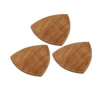 BESPORTBLE 3pcs Wooden Guitar Picks Large Triangle Bass Guitar Plectrum Set Solid Wood
