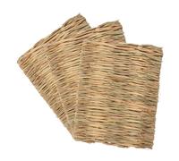 BESPORTBLE 3pcs Woven Mat for Small Animals and Guinea Pig Cooling Bed Natural Grass Bedding for Hamsters Comfortable and Versatile Nest Liner