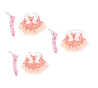 BESPORTBLE 3sets Adorable Bunny Dress and Leash for Pets Stylish Comfortable Fit for Special Occasions and Photos Holiday Decor