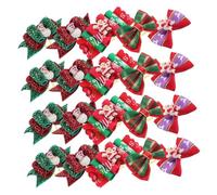 BESPORTBLE 3sets Adorable Pet Christmas Hair Tie Holiday Dog Grooming Accessory Snowman Bow for Dogs 20pcs*3 Random Style