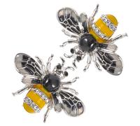 BESPORTBLE 3sets Bee Brooch Pins for Women Lightweight Honey Bee Clothing Ornament Chic Lapel Pin for Sweaters Suits Scarves and Bags Unique Fashion Accessory 2pcs*3