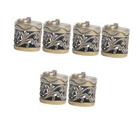 BESPORTBLE 3sets Decorative Aroma Pendant Copper Craft Hollow DIY Diffuser Charm for Bags Keychains Vintage Hanging Ornament 2pcs*3