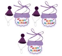 BESPORTBLE 3sets Decorative Hat Bandana for Birthday Parties and Everyday Wear Lightweight and Portable Pet Accessories
