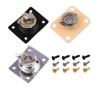 BESPORTBLE 3Sets Durable Electric Guitar Socket Plates with Random Style for Bass Supply Metallic Finish Replacement Parts for Guitar Accessories