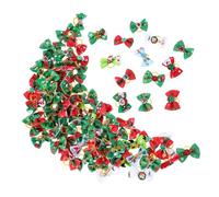 BESPORTBLE 3sets Fashion Christmas Pet Hair Tie Dog Bow Tie Adorable Dog Grooming Bow for Pet 100pcs*3