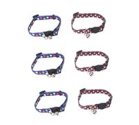 BESPORTBLE 3sets Fashionable Pet Supplies Dog Collar Adjustable for Most Dogs Safety Buckle Wide Variety of Styles 2pcs*3