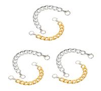 BESPORTBLE 3sets Metal Shoe Chains with Buckle Decorative Clog Charms for DIY Sandals Lightweight Durable Shoe Chain Jewelry for Parties Work and Daily Use 2pcs*3