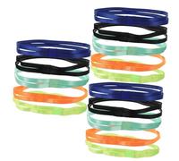 BESPORTBLE 3sets Non Slip Elastic Sweatbands for Unisex Sports Quick Drying Multi Function Headbands Breathable Hair Wraps for Yoga Running Basketball Baseball Fluorescent 5pcs*3