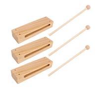 BESPORTBLE 3sets Orff Percussion Instruments Wooden Rhythm Blocks for Boys and Girls Musical Toys