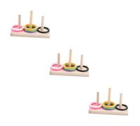 BESPORTBLE 3sets Parrot Training Toy Puzzle Interactive Bird Educational Plaything for Cognitive Development Natural Random for Engaging Exercise and Fun