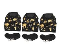 BESPORTBLE 3sets Rabbit Harness Vest for Small Pets Pulling Strap Bat Pattern Lightweight and Comfortable Bunny Traction Rope for Daily Use and Outdoor Activities