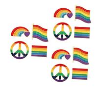 BESPORTBLE 3sets Rainbow Brooches for Clothing and Bags Pin Badges for Women Decorative Accessories for Birthdays and Valentine Day Durable Alloy Design with Enamel Coating 4pcs*3