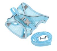 BESPORTBLE 3sets Reflective Dog Outdoor Walking Vest Leash Breathable Mesh Design for Easy for Training Jogging