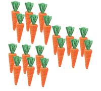 BESPORTBLE 3sets Soft Toy Bunny Molar Toy Handmade Woven Carrot for Hamster Pet Teething 6pcs*3