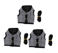 BESPORTBLE 3sets Vest Leash Gentleman Style for Animals Comfortable and Breathable Design for Pet Walks and Holiday Events for Bunny