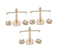 BESPORTBLE 3Sets Wooden Balance Scale Educational Balance Math Game Kits for Promotes Early Learning Develops Attention Numerical Skills for Home Classroom Play