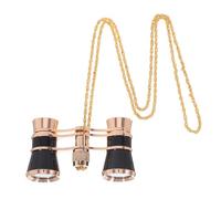 BESPORTBLE 3X25 Full Metal Gold-Plated Night Vision Binoculars with Chain, High Definition Wide-Angle Handheld Small Portable Telescope for Astronomy, Bird Watching, and Outdoor Exploration