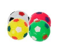 BESPORTBLE 4 Pack Glow-in-the-dark Squeaky Dog Balls Interactive Spiky Massage Toys for Pet's Cleaning Random Color