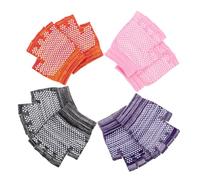 BESPORTBLE 4 Pairs Fingerless Gloves for Women Non-slip Half Finger Cycling and Yoga Gloves with Enhanced Grip for Fitness Hiking Gym Training and Workout Exercise