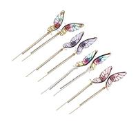 BESPORTBLE 4 Pairs Long Butterfly Dangle Earrings for Women Tassel Chain Design with Foil Pink Blue Silver Elegant Wing Style Drop Jewelry for Outdoor and Special Occasions