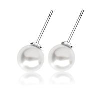 BESPORTBLE 4 Pairs Sterling Silver Pearl Earrings for Women Natural Freshwater Pearls Classic Style Ear Jewelry for Engagement Parties and Anniversaries
